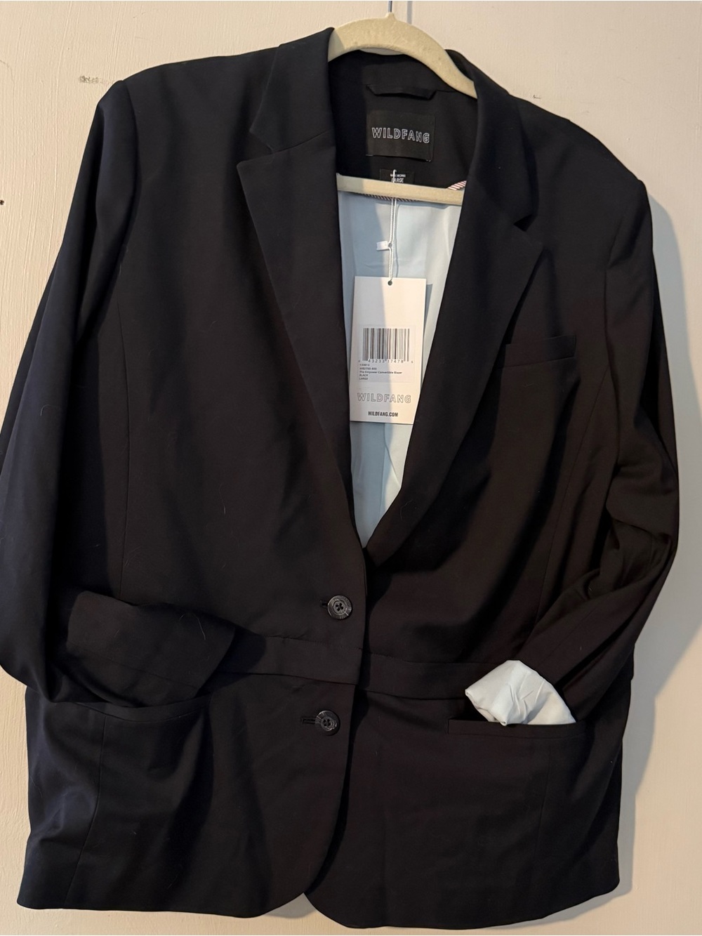 Wildfang Black Empower convertible Blazer